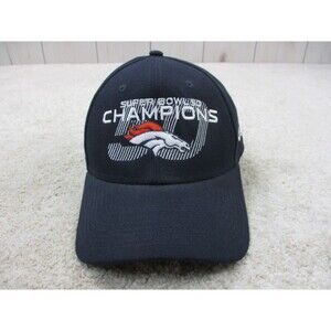 Denver Broncos Hat Cap Strap Back Blue Orange Super Bowl Football New Era Mens